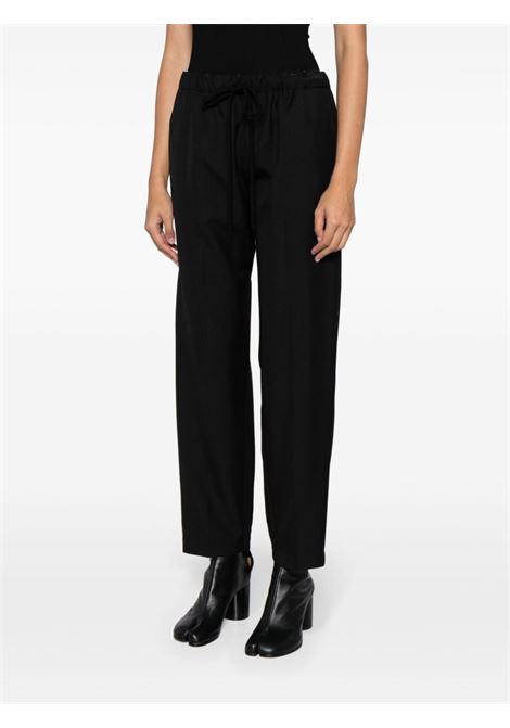 Pantaloni crop con cucitura in nero - donna MM6 MAISON MARGIELA | S52KA0484S78357900